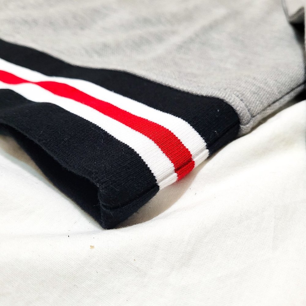 Polo Ralph Lauren RL Phys Ed Grey Sweatshirt Black Red Medium Crew sport bear 67 - Picture 4 of 8